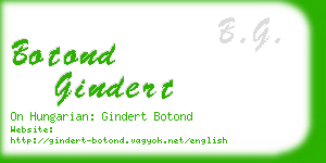 botond gindert business card